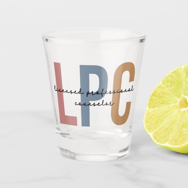 LPC lizenzierter Beruflicher Berater Schnapsglas (Vorderseite)
