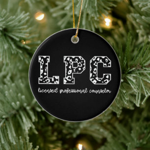 LPC lizenzierter Beruflicher Counselor Leopard Pri Keramik Ornament