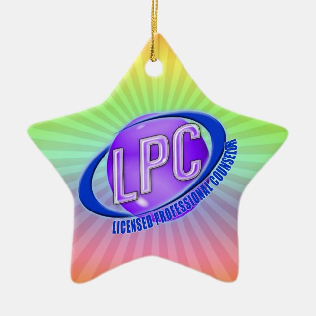 LPCswoosh-LOGO GENEHMIGTER BERUFLICHER RATGEBER Keramik Ornament (Vorne)