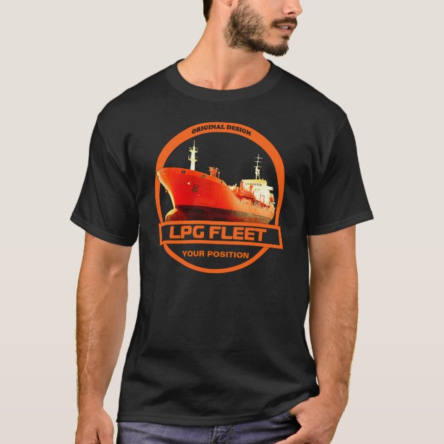Lpg-Flotte - Schwarzes T-Shirt (Vorderseite)