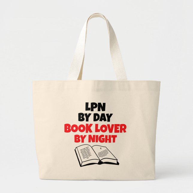 LPN Book Lover Jumbo Stoffbeutel (Vorne)