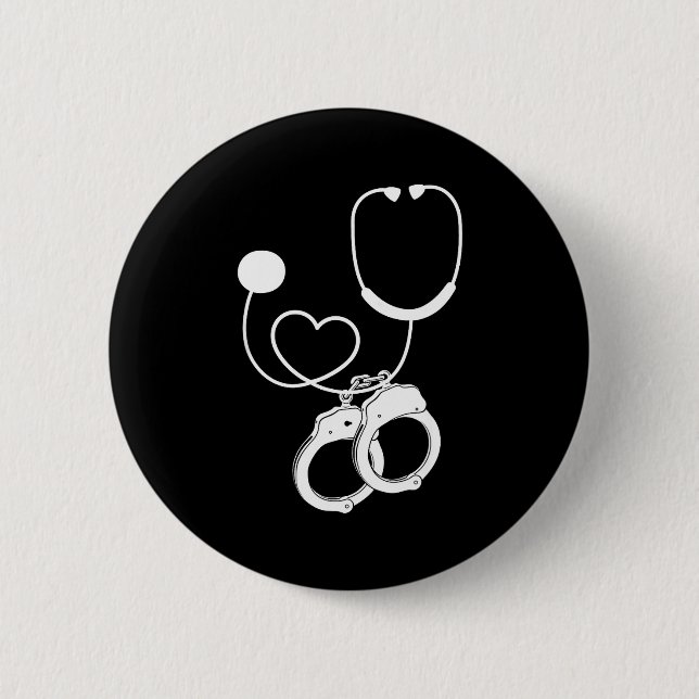 Lpn Correctional Nurse Nursing Stethoscope Officer Button (Vorderseite)