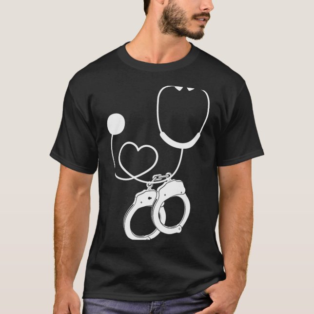 Lpn Correctional Nurse Nursing Stethoscope Officer T-Shirt (Vorderseite)