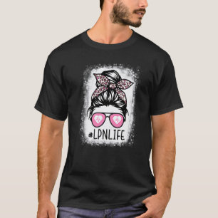 Lpn Gebleichtes Unordentliches Haar Frau Knoten Li T-Shirt