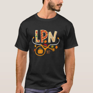 LPN Herbst Stethoskop Kürbis examinierte Pflegefac T-Shirt