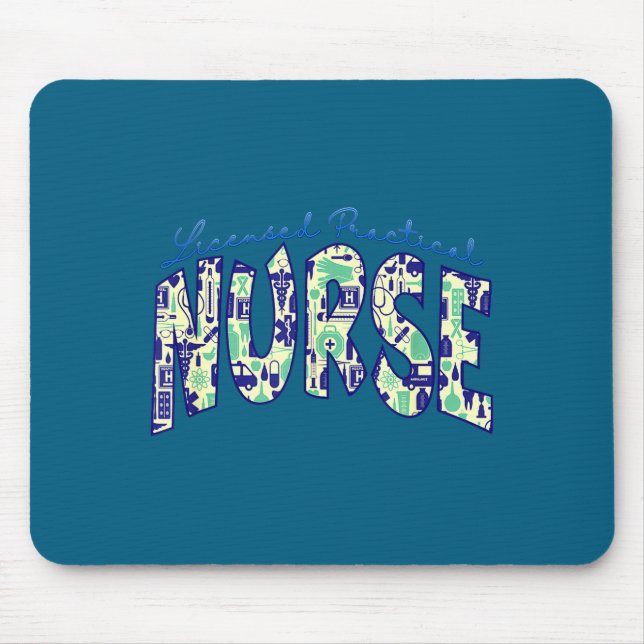 Lpn-Krankenschwester Licensed Practical Nursing De Mousepad (Vorne)