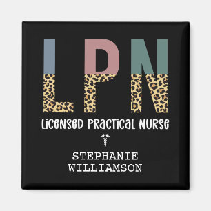 LPN Licensed Practical Nurse Personalized Magnet