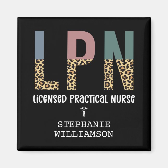 LPN Licensed Practical Nurse Personalized Magnet (Vorne)