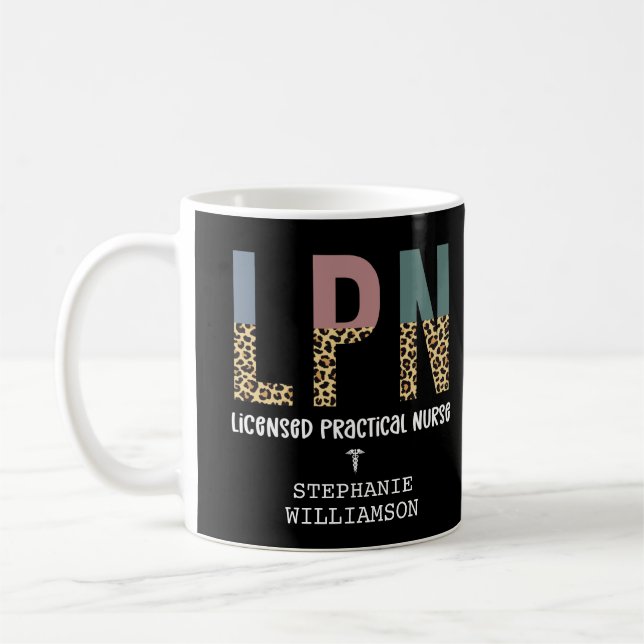 LPN - lizenzierte Krankenversicherung Personalisie Kaffeetasse (Links)