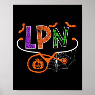 Lpn lizenzierte Practice Nurse Halloween Pumpkin S Poster