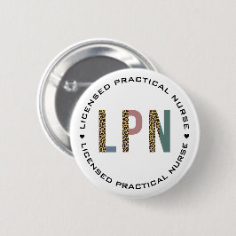 LPN Lizenzierte Typografie für Leoparden Button