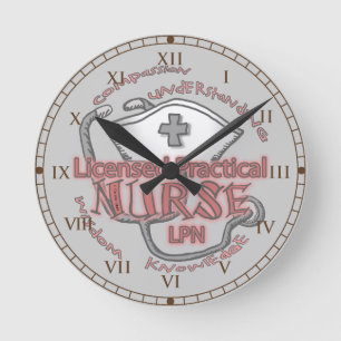 LPN Nurse Axiom Runde Wanduhr