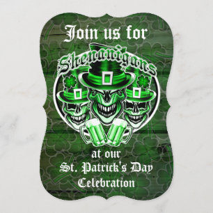 Lprechaun Skulls am St. Patrick's Day: Shenanigans Einladung