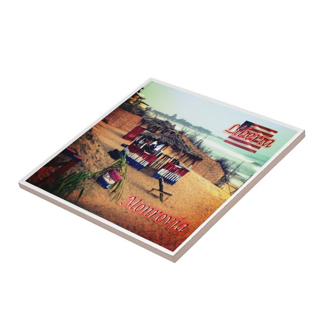 LR003 MONROVIA, Strand, Liberia, Afrika, Fliese (Seite)