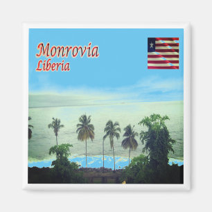 LR005 MONROVIA, Liberia, Afrika, Kühlschrank Magnet