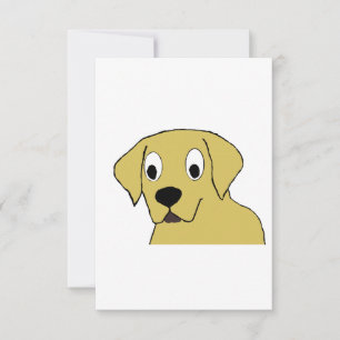LR gelbe Labrador Cartoon Dankeskarte