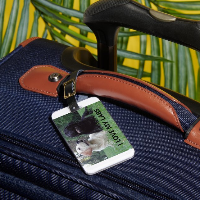 LR I Liebe meine Labradore mit Bild Gepäckanhänger (Vorderseite Insitu 1)