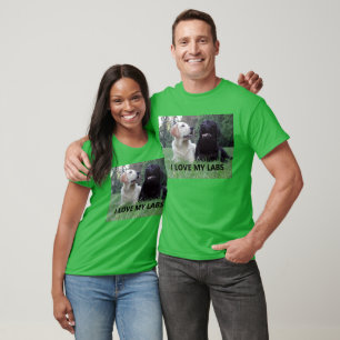 LR I Liebe meine Labradore mit Bild T-Shirt