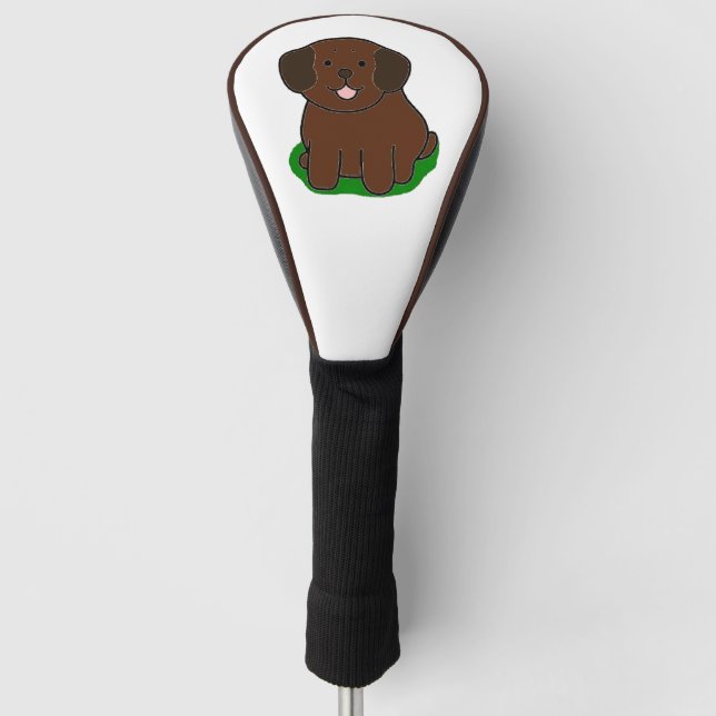 LR kawaii Schokolade Labrador Cartoon Golf Headcover (Vorderseite)