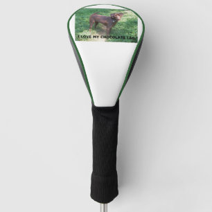 LR Schokolade Labrador Liebe mit Bild Golf Headcover
