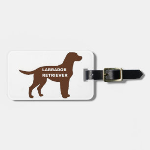 LR Schokolade Labrador Name Silhouette Gepäckanhänger