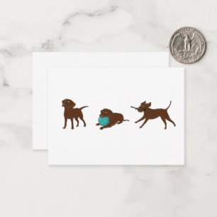 lr Schokoladen-Lab-Carrickatur-Streifen Mitteilungskarte