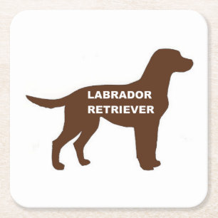 LR Schokoladenbezeichnung Silhouette Rechteckiger Pappuntersetzer