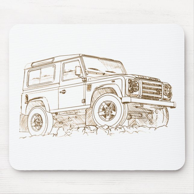 LR-Verteidiger-Feuer Mousepad (Vorne)