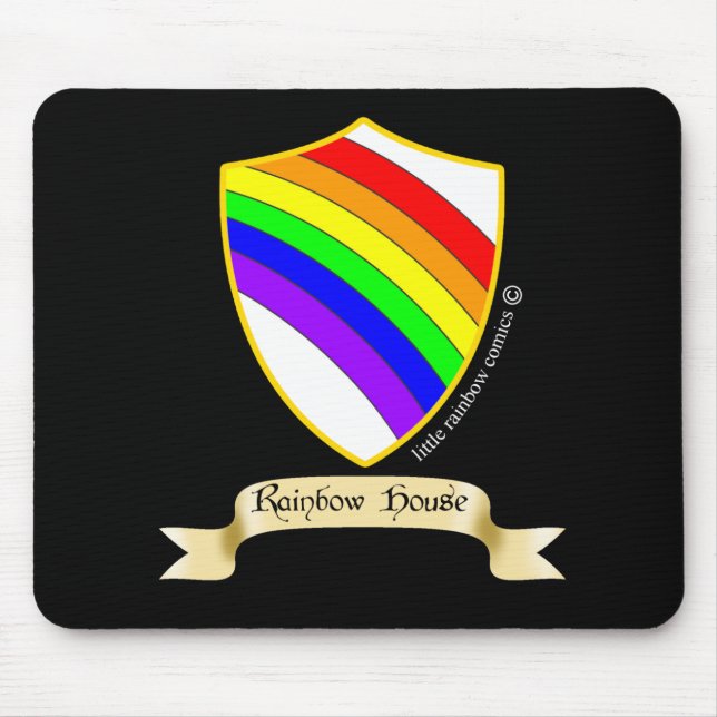 LRC: Regenbogen-Haus-Mausunterlage Mousepad (Vorne)