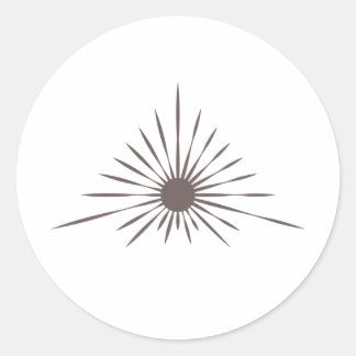 LRW Sun Logo White Classic Round Sticker