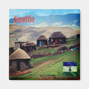 LS - Lesotho - Bergdorf Magnet