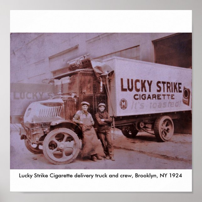 LS Truck Print Copy, Lucky Strike Cigarette del.. Poster (Vorne)