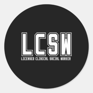 LSCW Clinical Social Worker Abschluss Runder Aufkleber