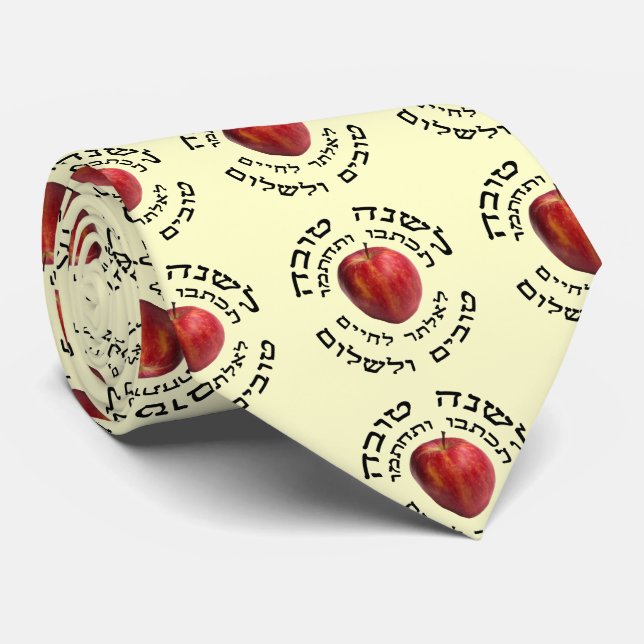 L'Shana Tovah… (Glückliches jüdisches neues Jahr) Krawatte (Gerollt)