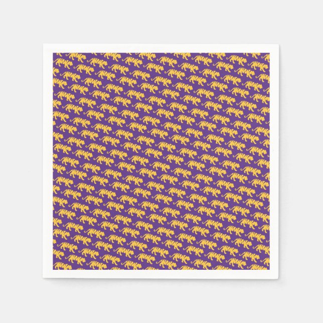 LSU Tigers Party Napkins - Tiger Print LSU Party Serviette (Vorderseite)