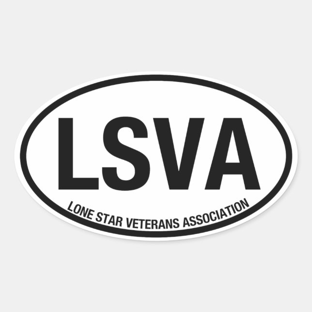 LSVA Car Oval Decal (4 Decals) Ovaler Aufkleber (Vorderseite)