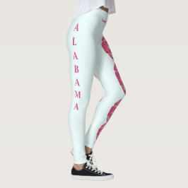 Lt Blue Alabama Camellia Staat Blume Leggings