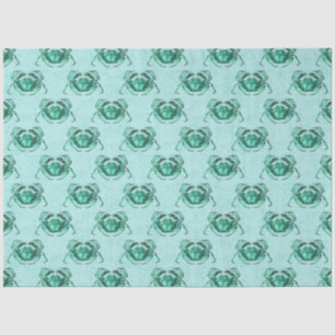 Lt Blue and Gold Nautical Series Design 15 Seidenpapier