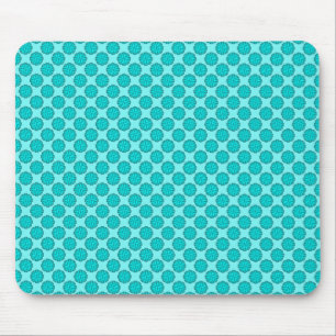 Lt Blue / Aquamarine Blume Ribbon von Kenneth Yonc Mousepad