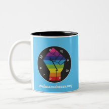 Lt Blue Resist Rainbow Tasse