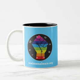 Lt Blue Resist Rainbow Tasse
