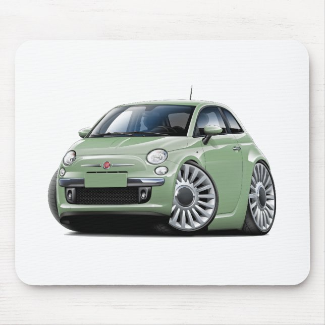Lt Green Car Fiat-500 Mousepad (Vorne)