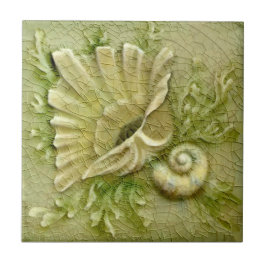 Lt Green Seashells AET Antiquare Repro Imitats Rel Fliese
