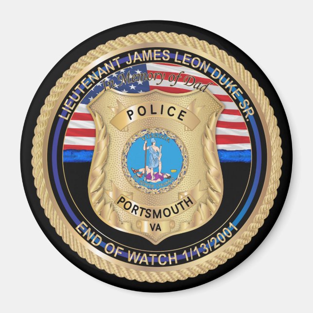 Lt. James Duke Sr Magnet (Vorne)