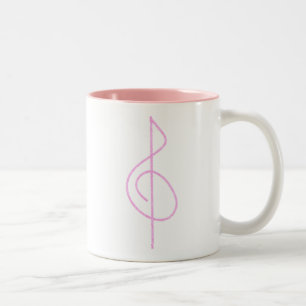 Ltpink Brushstroke dreifacher Clef Zweifarbige Tasse