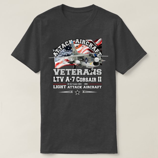 LTV A7 Corsair-II-Fluggerät T-Shirt (Design vorne)