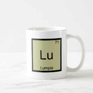 Lu - Lumpia Lustiges Chemie-Element-Symbol-T-Shirt Kaffeetasse