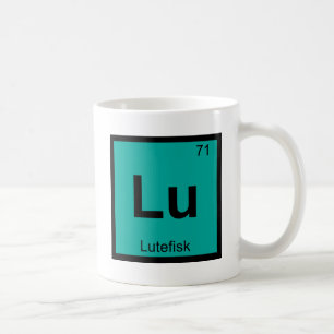 Lu - Lutefisk Chemie-Periodensystem-Symbol-Fische Tasse