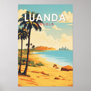 Luanda Angola Reisen Vintag Poster