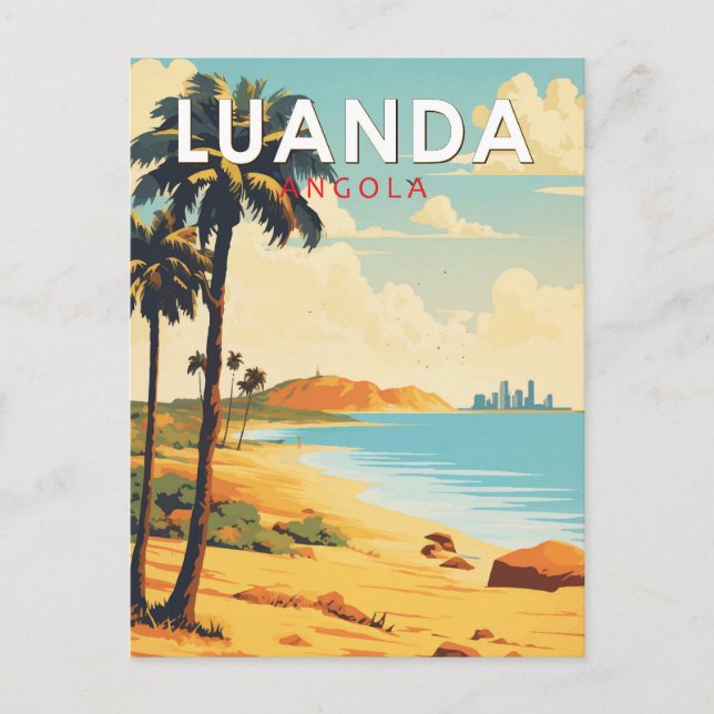 Luanda Angola Reisen Vintag Postkarte (Vorderseite)